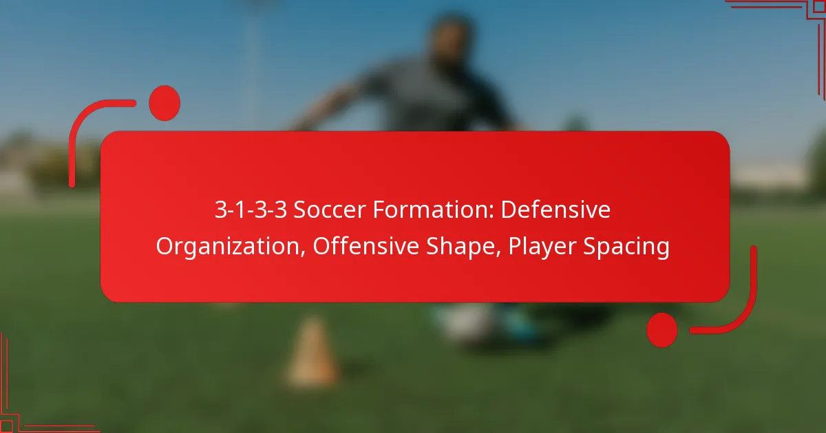 3-1-3-3 Soccer Formation: Defensive Organization, Offensive Shape, Player Spacing